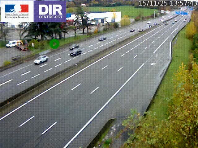 Caméra de circulation à Saint-Priest à la jonction entre l'A43 et l'A46 en direction de Marseille