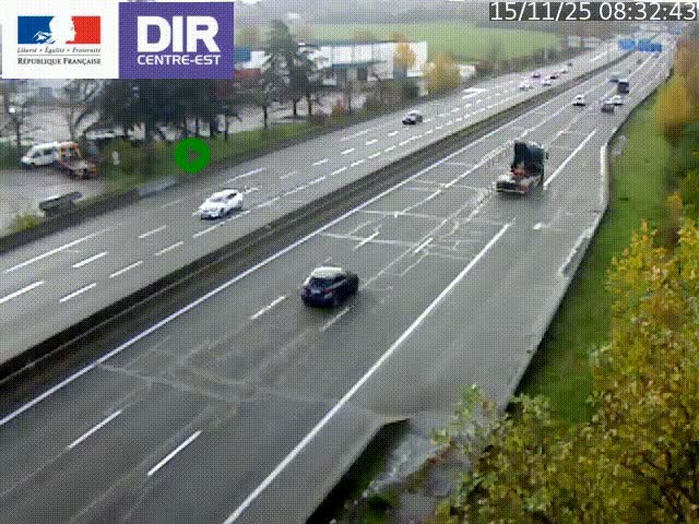 Caméra de circulation à Saint-Priest à la jonction entre l'A43 et l'A46 en direction de Marseille