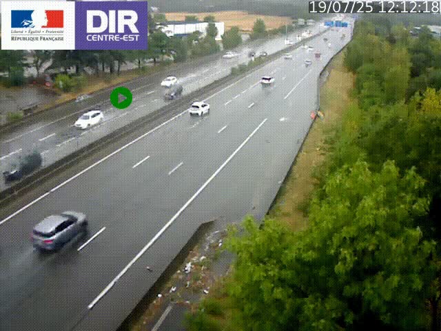<h2>Caméra de circulation à Saint-Priest à la jonction entre l'A43 et l'A46 en direction de Marseille</h2>