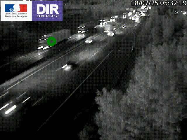 <h2>Caméra de circulation à Saint-Priest à la jonction entre l'A43 et l'A46 en direction de Marseille</h2>