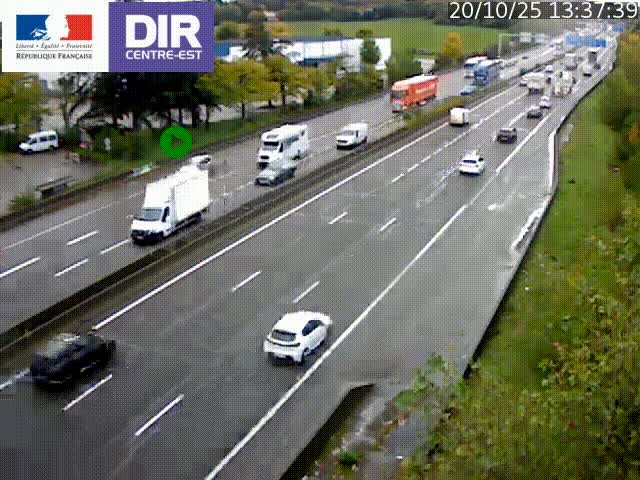 <h2>Caméra de circulation à Saint-Priest à la jonction entre l'A43 et l'A46 en direction de Marseille</h2>