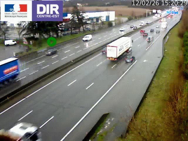 <h2>Caméra de circulation à Saint-Priest à la jonction entre l'A43 et l'A46 en direction de Marseille</h2>