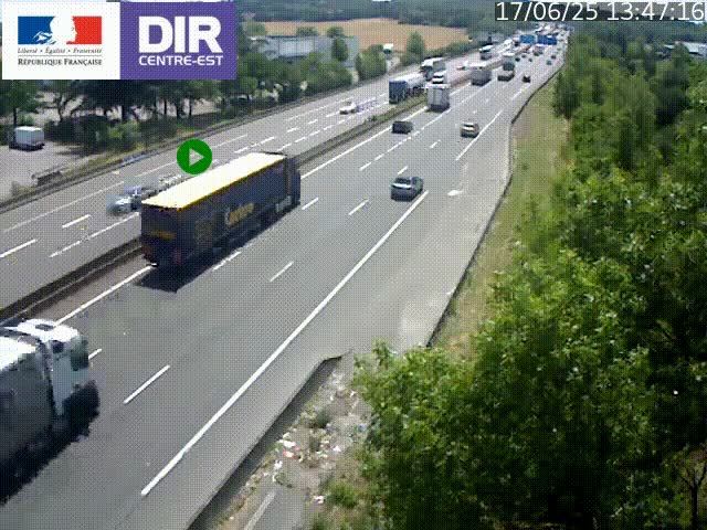 <h2>Caméra de circulation à Saint-Priest à la jonction entre l'A43 et l'A46 en direction de Marseille</h2>