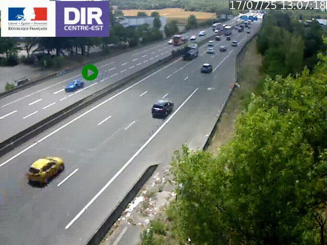 <h2>Caméra de circulation à Saint-Priest à la jonction entre l'A43 et l'A46 en direction de Marseille</h2>