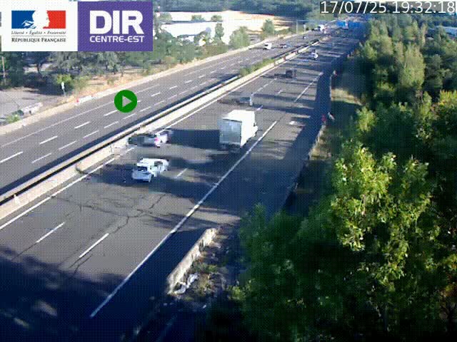 <h2>Caméra de circulation à Saint-Priest à la jonction entre l'A43 et l'A46 en direction de Marseille</h2>