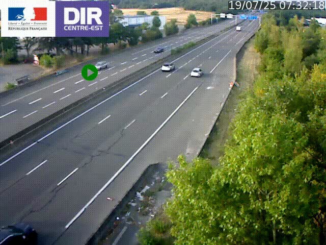 <h2>Caméra de circulation à Saint-Priest à la jonction entre l'A43 et l'A46 en direction de Marseille</h2>