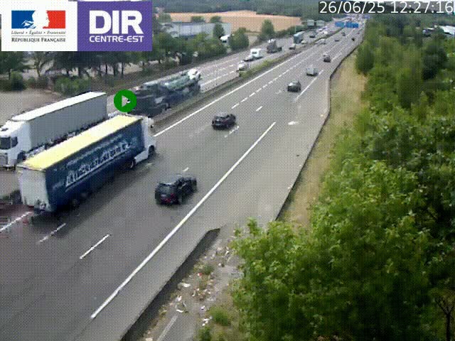 Caméra de circulation à Saint-Priest à la jonction entre l'A43 et l'A46 en direction de Marseille