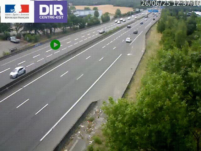 Caméra de circulation à Saint-Priest à la jonction entre l'A43 et l'A46 en direction de Marseille