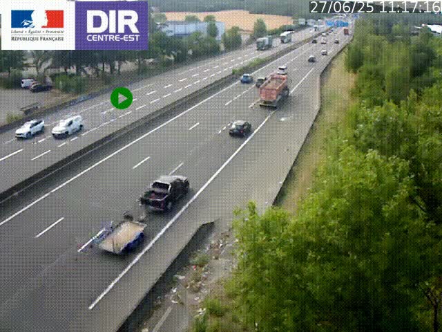 Caméra de circulation à Saint-Priest à la jonction entre l'A43 et l'A46 en direction de Marseille