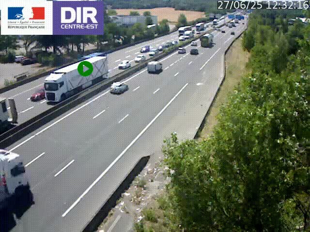 Caméra de circulation à Saint-Priest à la jonction entre l'A43 et l'A46 en direction de Marseille
