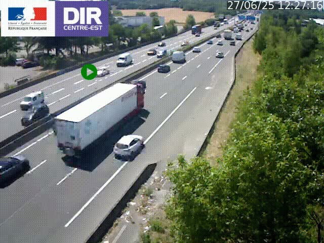 Caméra de circulation à Saint-Priest à la jonction entre l'A43 et l'A46 en direction de Marseille