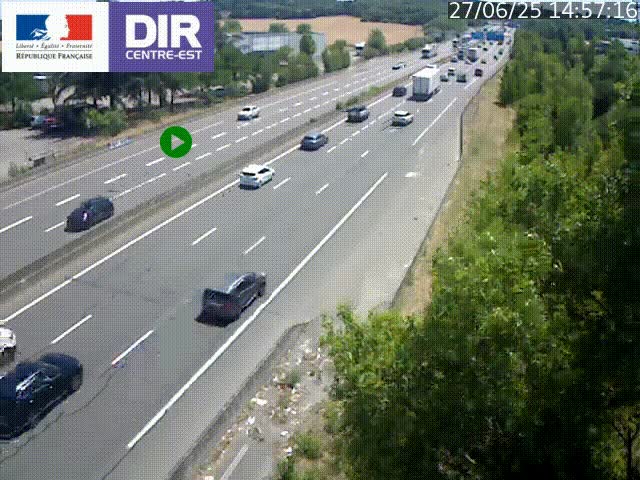 Caméra de circulation à Saint-Priest à la jonction entre l'A43 et l'A46 en direction de Marseille
