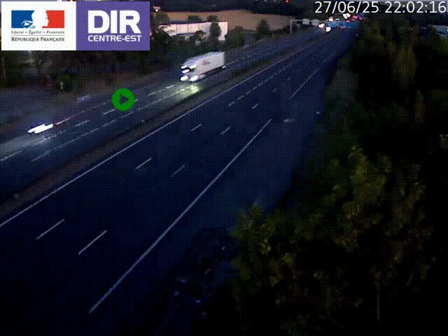 Caméra de circulation à Saint-Priest à la jonction entre l'A43 et l'A46 en direction de Marseille