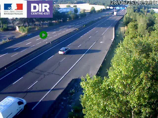 Caméra de circulation à Saint-Priest à la jonction entre l'A43 et l'A46 en direction de Marseille