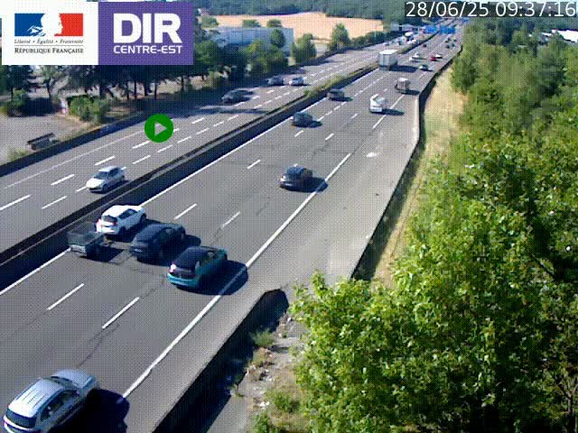 Caméra de circulation à Saint-Priest à la jonction entre l'A43 et l'A46 en direction de Marseille