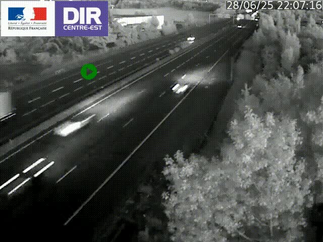 Caméra de circulation à Saint-Priest à la jonction entre l'A43 et l'A46 en direction de Marseille