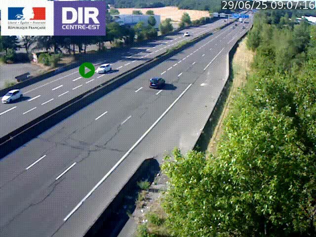 Caméra de circulation à Saint-Priest à la jonction entre l'A43 et l'A46 en direction de Marseille