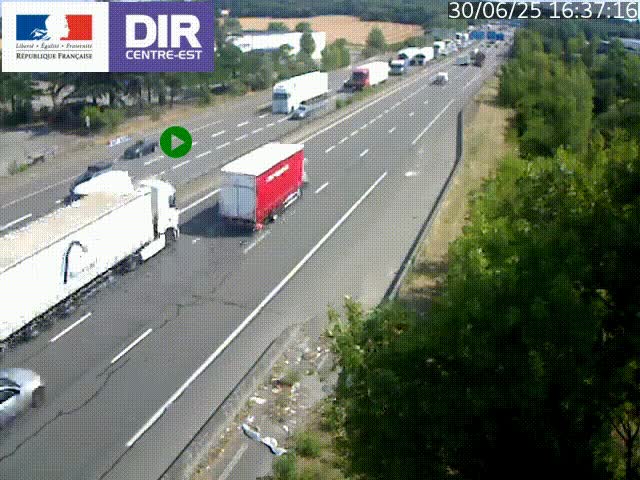 Caméra de circulation à Saint-Priest à la jonction entre l'A43 et l'A46 en direction de Marseille