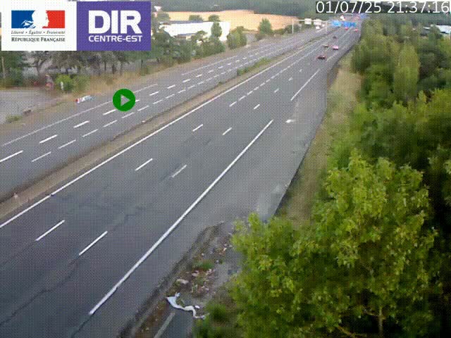 Caméra de circulation à Saint-Priest à la jonction entre l'A43 et l'A46 en direction de Marseille