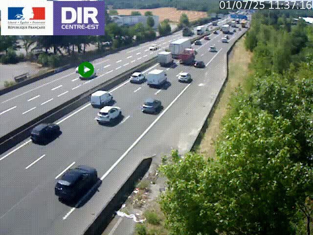 Caméra de circulation à Saint-Priest à la jonction entre l'A43 et l'A46 en direction de Marseille
