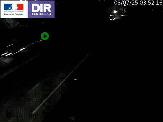 Caméra de circulation à Saint-Priest à la jonction entre l'A43 et l'A46 en direction de Marseille