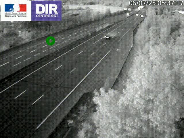 Caméra de circulation à Saint-Priest à la jonction entre l'A43 et l'A46 en direction de Marseille