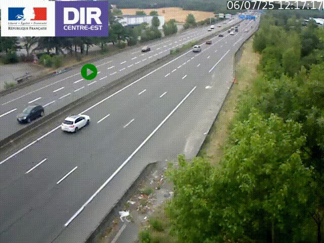 Caméra de circulation à Saint-Priest à la jonction entre l'A43 et l'A46 en direction de Marseille