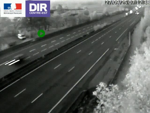 Caméra de circulation à Saint-Priest à la jonction entre l'A43 et l'A46 en direction de Marseille