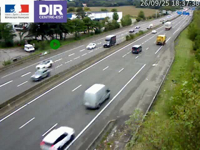 Caméra de circulation à Saint-Priest à la jonction entre l'A43 et l'A46 en direction de Marseille