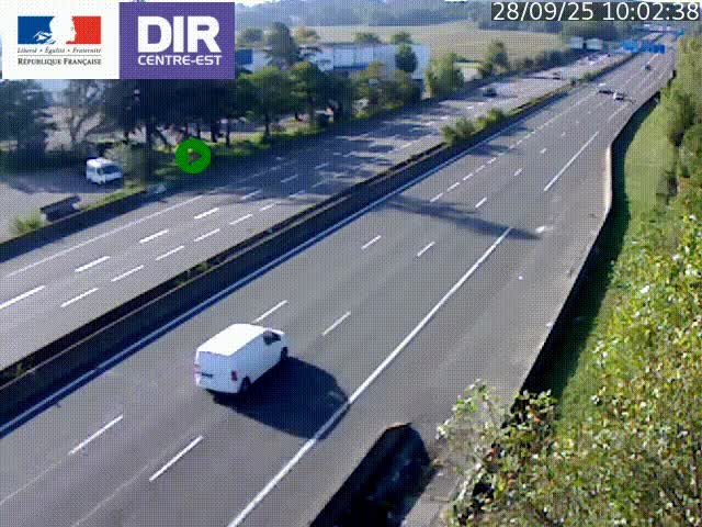 Caméra de circulation à Saint-Priest à la jonction entre l'A43 et l'A46 en direction de Marseille