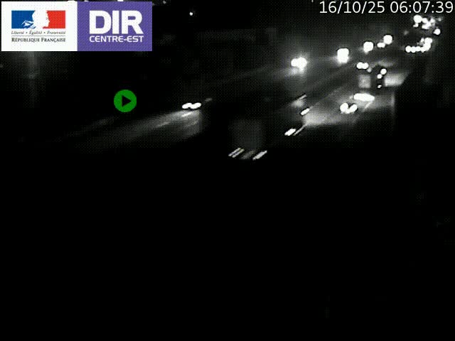 Caméra de circulation à Saint-Priest à la jonction entre l'A43 et l'A46 en direction de Marseille