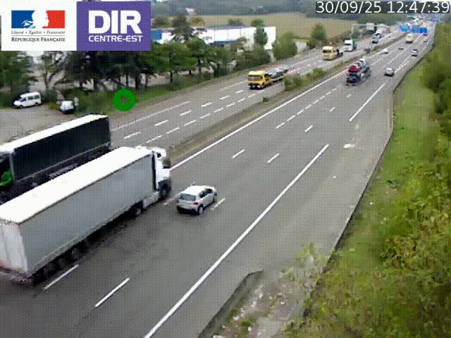 Caméra de circulation à Saint-Priest à la jonction entre l'A43 et l'A46 en direction de Marseille