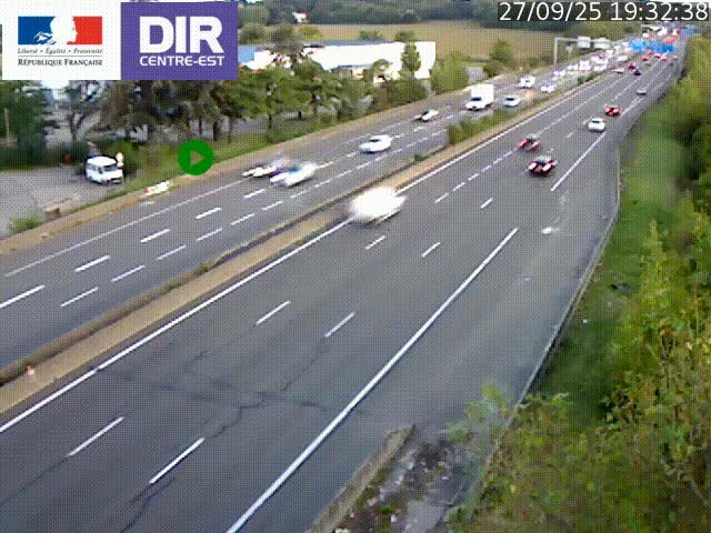 Caméra de circulation à Saint-Priest à la jonction entre l'A43 et l'A46 en direction de Marseille