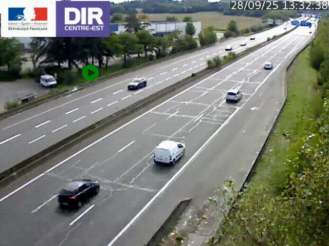Caméra de circulation à Saint-Priest à la jonction entre l'A43 et l'A46 en direction de Marseille