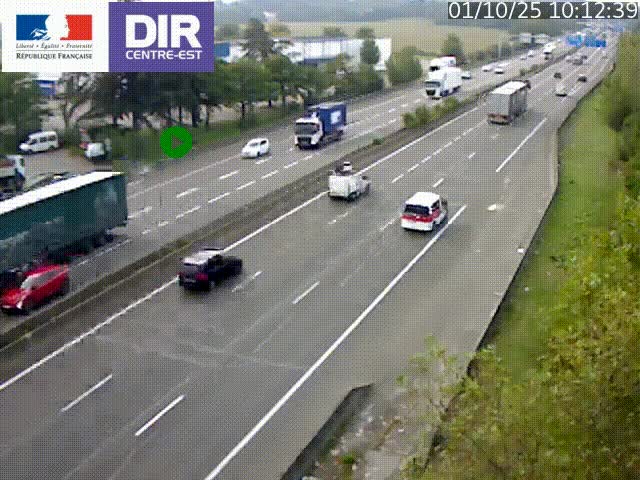 Caméra de circulation à Saint-Priest à la jonction entre l'A43 et l'A46 en direction de Marseille