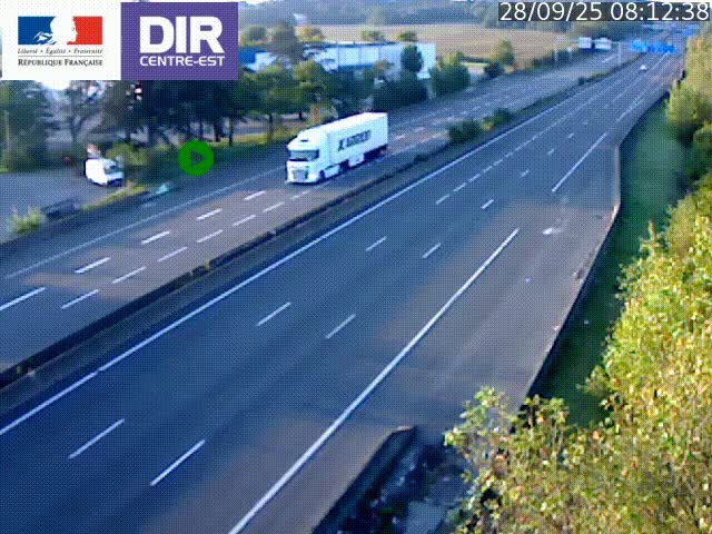 Caméra de circulation à Saint-Priest à la jonction entre l'A43 et l'A46 en direction de Marseille