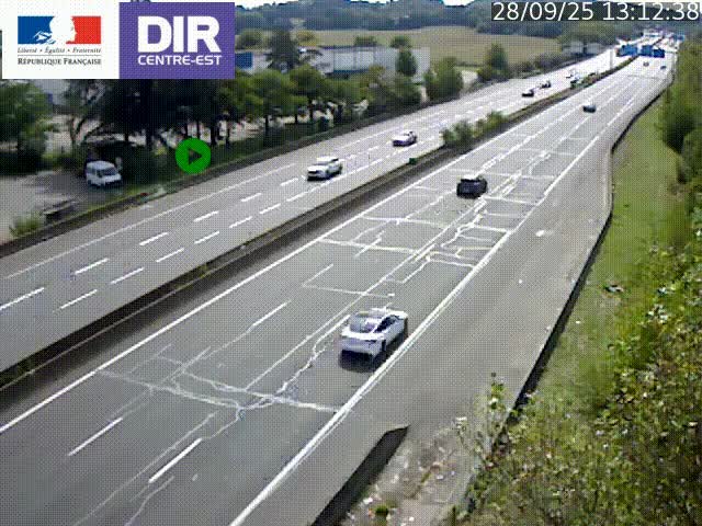 Caméra de circulation à Saint-Priest à la jonction entre l'A43 et l'A46 en direction de Marseille