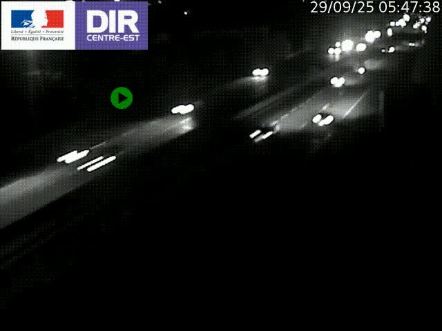 Caméra de circulation à Saint-Priest à la jonction entre l'A43 et l'A46 en direction de Marseille