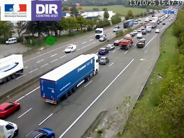 Caméra de circulation à Saint-Priest à la jonction entre l'A43 et l'A46 en direction de Marseille