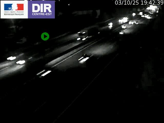 Caméra de circulation à Saint-Priest à la jonction entre l'A43 et l'A46 en direction de Marseille