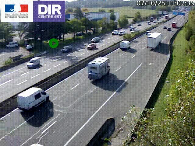 Caméra de circulation à Saint-Priest à la jonction entre l'A43 et l'A46 en direction de Marseille
