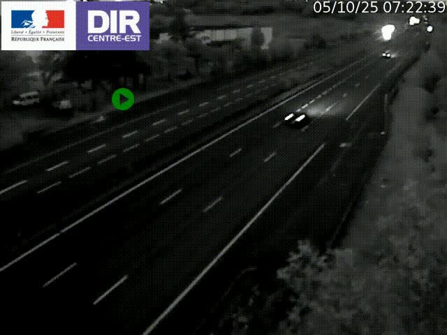Caméra de circulation à Saint-Priest à la jonction entre l'A43 et l'A46 en direction de Marseille