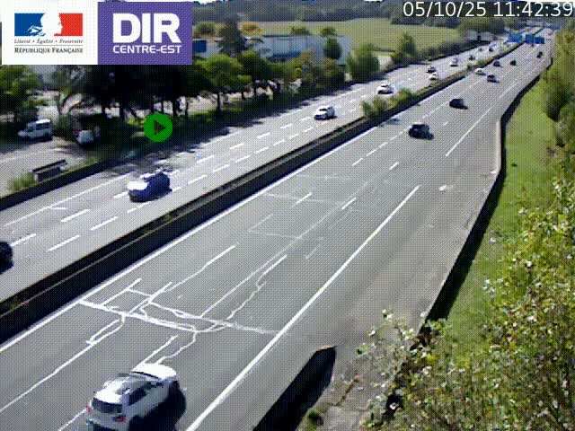 Caméra de circulation à Saint-Priest à la jonction entre l'A43 et l'A46 en direction de Marseille