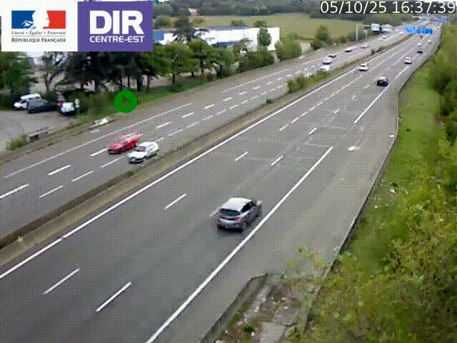 Caméra de circulation à Saint-Priest à la jonction entre l'A43 et l'A46 en direction de Marseille