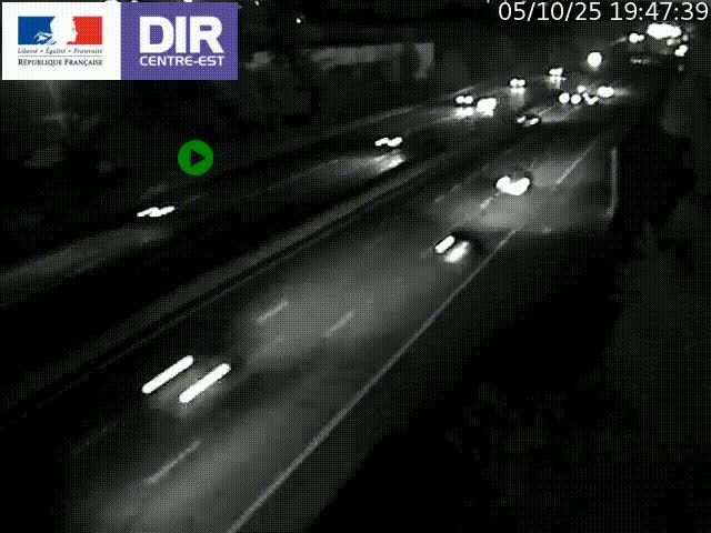 Caméra de circulation à Saint-Priest à la jonction entre l'A43 et l'A46 en direction de Marseille