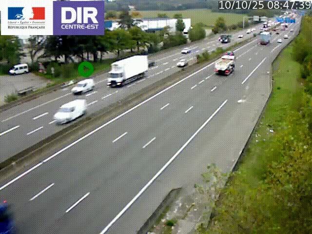Caméra de circulation à Saint-Priest à la jonction entre l'A43 et l'A46 en direction de Marseille