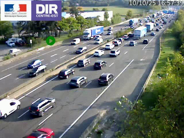Caméra de circulation à Saint-Priest à la jonction entre l'A43 et l'A46 en direction de Marseille
