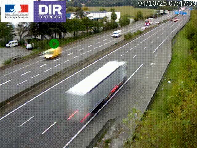 Caméra de circulation à Saint-Priest à la jonction entre l'A43 et l'A46 en direction de Marseille