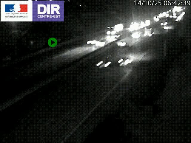 Caméra de circulation à Saint-Priest à la jonction entre l'A43 et l'A46 en direction de Marseille