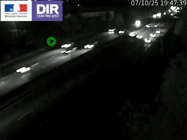 Caméra de circulation à Saint-Priest à la jonction entre l'A43 et l'A46 en direction de Marseille